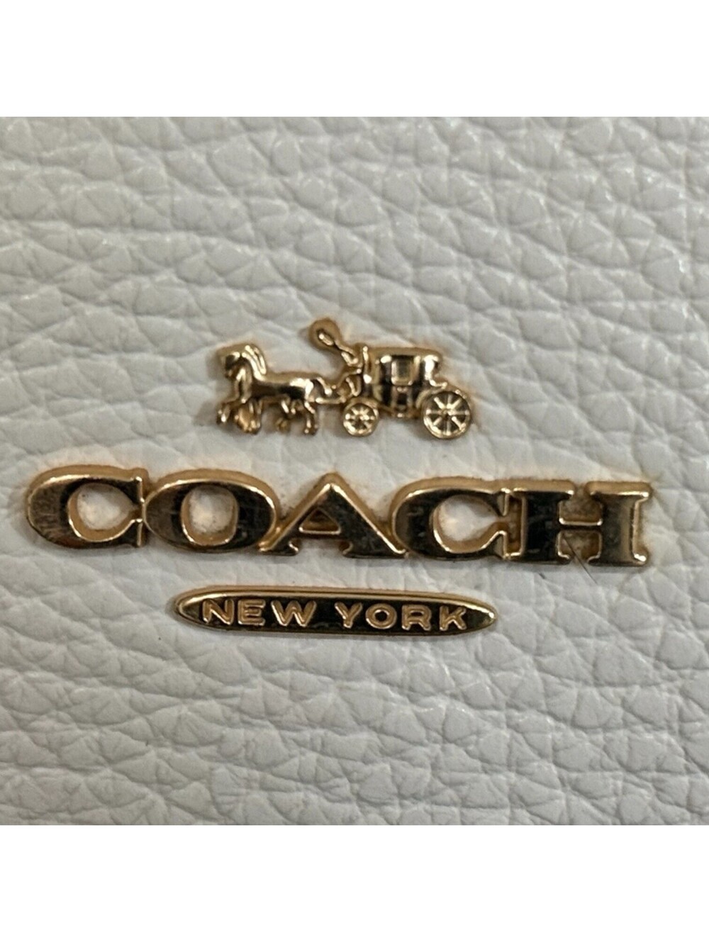 Coach Kleo Hobo C6807 Ivory Pebbled Leather Shoulder Bag Gold Hardware Hangtag - Picture 9 of 12